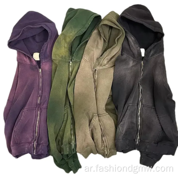 تخصيص تخصيص 100 ٪ من القطن الفرنسي Terry Vintage Hoodie